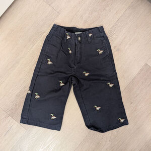 Baby Janie and Jack Navy Duck Embroidered pants 6-12 Months
